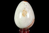 Polished Polychrome Jasper Egg - Madagascar #118685-1